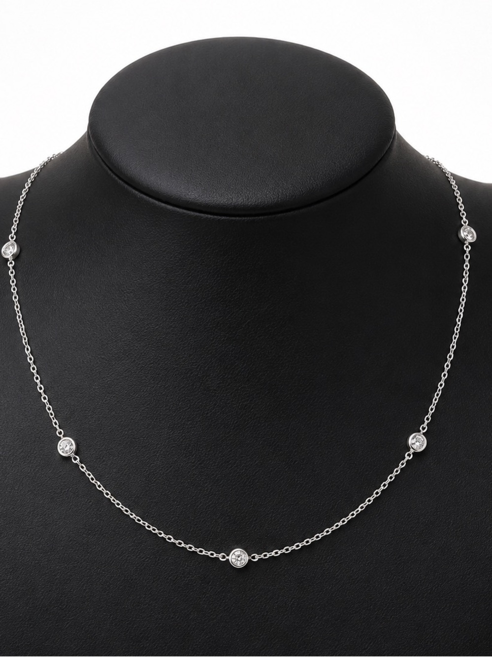 Pura Vida Silver Tone Crystal Dainty choker Necklace Adjustable 15-18” Sparkly